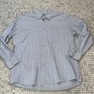 Hart Schafner Max Blue Check Button down Cotton Long Sleeve Shirt
